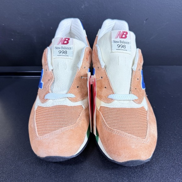 New Balance 998 Men's Size 7.5 Teddy Santis Made in USA Orange Royal Blue - Picture 8 of 14